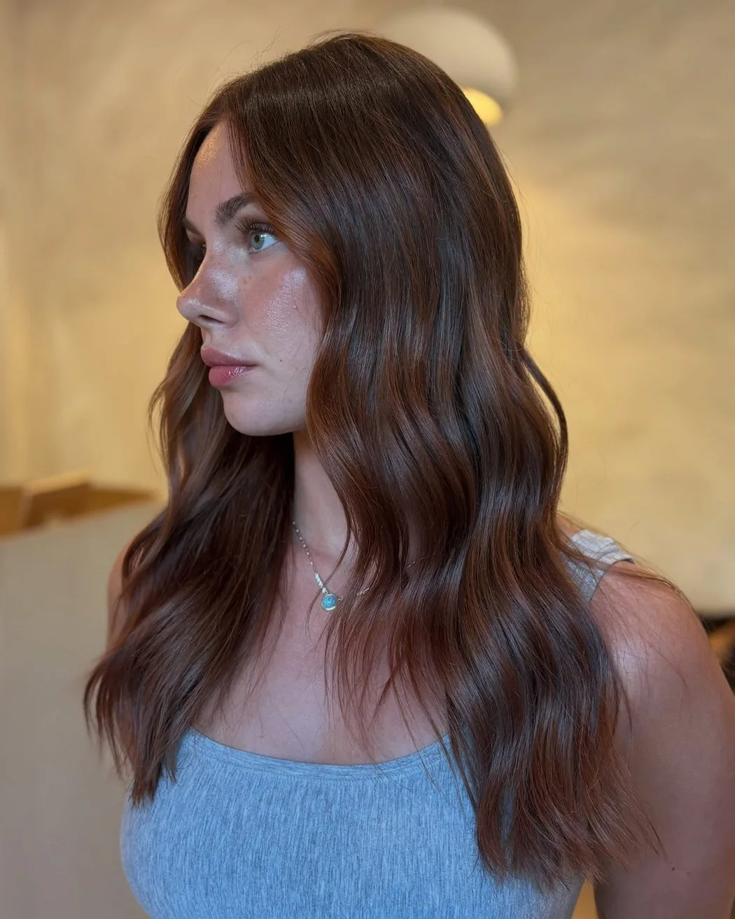 Rich brunette with an all-over gloss by Blonde Culture