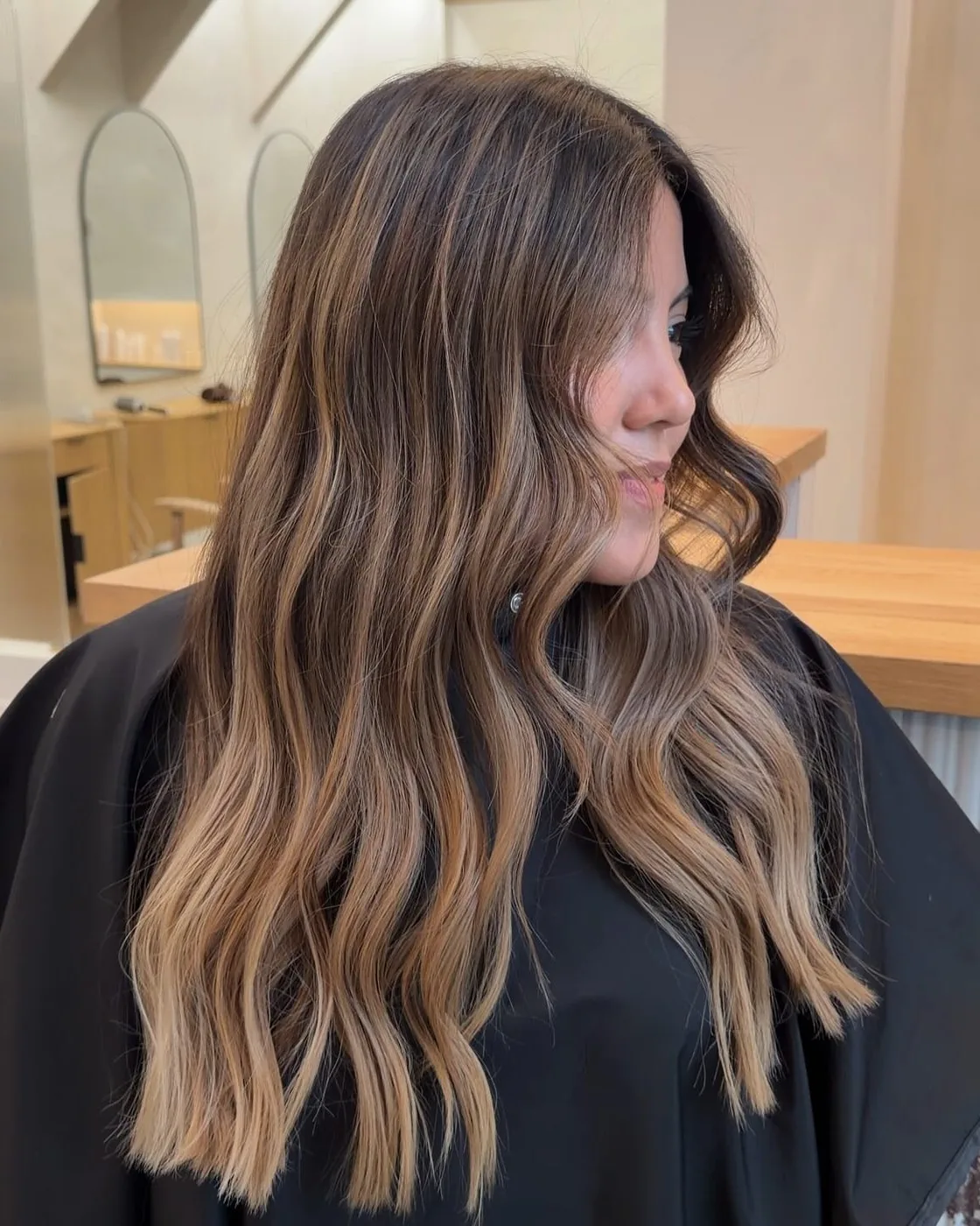 Balayage brightness on a brunette by Blonde Culture