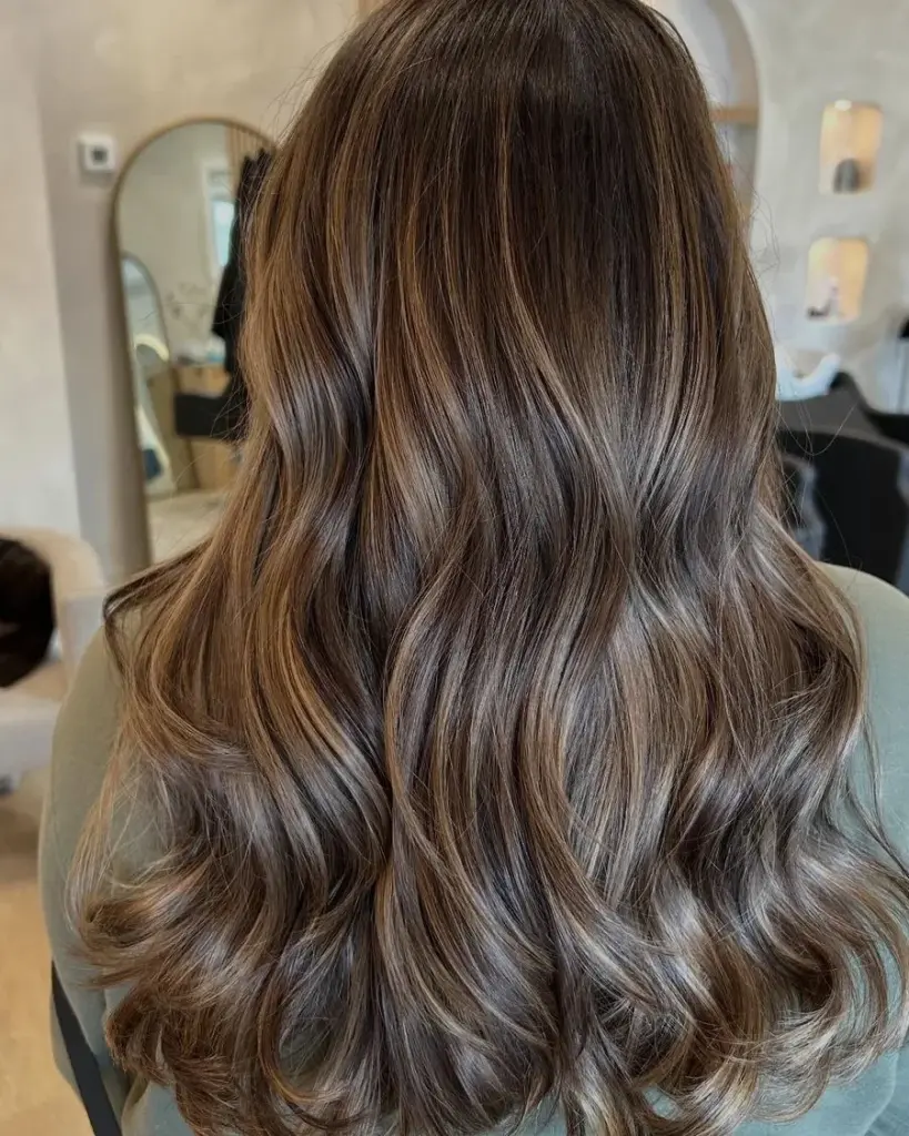 Sombre highlights on rich brunette, by Lacie